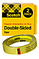 Scotch Double Sided Tape, Permanent, 3/4 in x 1296 in, 2 Tape Rolls, Clear, Home Office and School Supplies