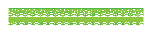 Barker Creek Scalloped-Edge Double-Sided Borders, 2 1/4" x 36", Lime, Pack Of 13