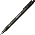 SKILCRAFT® AbilityOne Nonrefillable Rubberized Retractable Pens, Fine Point, Black Barrel, Black Ink, Pack Of 12 Pens