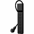 Belkin Essential Series 6-Outlet Surge Protector, 5-15/16', Black