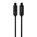 Belkin Fiber Optic Audio Cable - 6 ft Fiber Optic Audio Cable for Audio Device, MacBook Pro, Mac mini, MacBook, Receiver - First End: Toslink Digital Audio - Male - Second End: Toslink Digital Audio - Male - Black - 1 Each