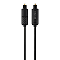 Belkin Fiber Optic Audio Cable - 6 ft Fiber Optic Audio Cable for Audio Device, MacBook Pro, Mac mini, MacBook, Receiver - First End: Toslink Digital Audio - Male - Second End: Toslink Digital Audio - Male - Black - 1 Each 1 thumbnail image