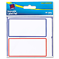 Avery® Removable Adhesive Label Pad, 22023, 2" x 4", Assorted Borders, Pack Of 80 Labels