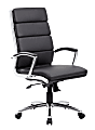 Boss Office Products Vinyl High-Back Chair, Black/Chrome 1 thumbnail image