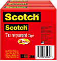 Scotch® Transparent Tape, 3 Tape Rolls, 1 in x 2592 in, Home Office Supplies and School Supplies for College and Classrooms