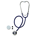 Medline Dual-Head Stethoscope - Latex-free - Blue