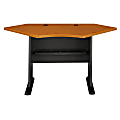 Bush Business Furniture Office Advantage Corner Desk 42"W, Natural Cherry/Slate, Standard Delivery