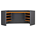 Bush Business Furniture Office Advantage Corner Hutch 42"W, Natural Cherry/Slate, Standard Delivery 1 thumbnail image
