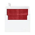 LUX Foil-Lined Invitation Envelopes A4, Peel & Press Closure, White/Red, Pack Of 500 1 thumbnail image