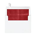 LUX Foil-Lined Invitation Envelopes A4, Peel & Press Closure, White/Red, Pack Of 500