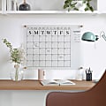 Martha Stewart Grayson Monthly Acrylic Wall Calendar, 18" x 24", Clear/Black, Undated