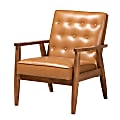 Baxton Studio Sorrento Lounge Chair, Tan