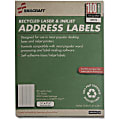 SKILCRAFT Permanent Inkjet/Laser Address Labels, NSN5144911, Rectangle, 1/2" x 1 3/4", White, Box Of 100 Sheets (AbilityOne 7530-01-514-4911)