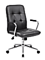 Boss Office Products Modern CaressoftPlus Mid-Back Task Chair, Black