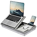 LapGear Ergo Pro Lap Desk, 3-1/8" x 20-1/2" x 10-1/2", Gray Herringbone 1 thumbnail image