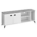 Monarch Specialties Danielle TV Stand For 58" TVs, White/Gray