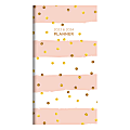 TF Publishing 2-Year Small Monthly Pocket Planner, 3-1/2" x 6-1/2", Gold, January 2023 To December 2024