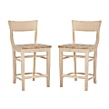 Linon Carrison Counter Stools, Unfinished, Set Of 2 Stools