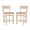 Linon Carrison Counter Stools, Unfinished, Set Of 2 Stools 1 thumbnail image