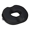 Mind Reader Ergonomic Air-Cloud Gel Donut Pillow With Cooling Core, 2-3/4"H x 13-1/4"W x 16"D, Black 1 thumbnail image