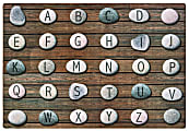 Carpets for Kids® Pixel Perfect Collection™  Alphabet Stones Seating Rug, 8’x 12’, Brown 1 thumbnail image