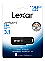 Lexar® JumpDrive® S80 USB 3.1 Flash Drive, 128GB, Black, LJDS80-128BNBNU
