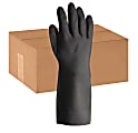 ProGuard Long-sleeve Lined Neoprene Gloves - Large Size - Neoprene - Black - Chemical Resistant, Embossed Grip, Extra Heavyweight, Flock-lined, Tear Resistant, Oil Resistant, Grease Resistant, Acid Resistant, Long Sleeve - For Chemical, Acid Handling
