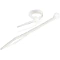 C2G 4in Cable Ties - White - 100pk - Cable Holder - Natural - 4" Length - 100 Pack - TAA Compliant
