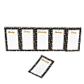 Gartner Studios® Day Of The Week Sticky Notes, 3" x 2", Black/White Dots, 50 Sheets Per Pad, Pack Of 5 Pads