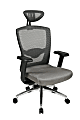 Office Star™ Pro-Line II™ Ergonomic ProGrid Mesh-Back Chair With Headrest, Gray