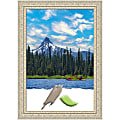 Amanti Art Fair Baroque Cream Wood Picture Frame, 29" x 41", Matted For 24" x 36"