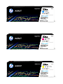 HP 206A 3-Color Cyan/Magenta/Yellow Toner Cartridges, Pack Of 3 Cartridges, HP206ACMY-OD 1 thumbnail image