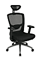 Office Star™ Pro-Line II Ergonomic ProGrid Mesh-Back Chair With Headrest, Black