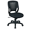 Office Star™ Screen-Back Chair, 40 1/2"H x 19 3/10"W x 20 9/10"D, Black