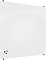 MooreCo™ Visionary Magnetic Glass Dry-Erase Whiteboard, 36" x 48", White Finish Frame