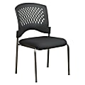 Office Star™ Pro-Line™ II Plastic Stackable Guest Chair, Black/Titanium 1 thumbnail image