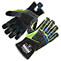 Ergodyne ProFlex 925WP Performance Dorsal Impact-Reducing Thermal Waterproof Gloves, Medium, Lime