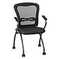Office Star™ Pro-Line™ II Deluxe Folding Chairs With ProGrid Back, Black/Titanium, Set Of 2
