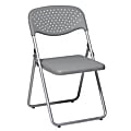 Office Star™ FC-Series Plastic Seat, Plastic Back Stacking Chair, 16 1/2" Seat Width, Gray Seat/Silver Frame, Quantity: 4 1 thumbnail image