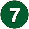 Tape Logic® Permanent Inventory Labels, DL1347, Number 7, Round, 3", Dark Green, Roll Of 500 1 thumbnail image
