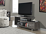 Monarch Specialties Art Deco TV Stand For TVs Up To 60", Dark Taupe