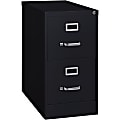 Lorell® Fortress 25"D Vertical 2-Drawer File Cabinet, Black 1 thumbnail image