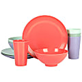 Gibson Home Zelly 12-Piece Round Melamine Dinnerware Set, Assorted Colors 1 thumbnail image
