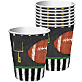 Amscan Football Game Time Paper Cups, 9 Oz, 18 Per Pack, Carton Of 4 Packs