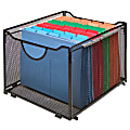 Innovative Storage Designs Mesh Collapsible Crate, 10 7/16"H x 13"W x 15 1/4"D, Black