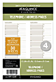 Day Runner® Organizer Accessory, Telephone/Address Refill Pages, 5 1/2" x 8 1/2", Pack Of 30 Sheets 1 thumbnail image