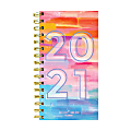 TF Publishing Small Academic Weekly/Monthly Planner, 3-1/2" x 6-1/2", Colorful Outlines, July 2020 To June 2021