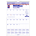 AT-A-GLANCE® Monthly Erasable Wall Calendar, 15 1/2" x 22 3/4", White, January to December 2018 (PMLM0328-18)