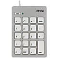iHome USB 2.0 Numeric Keypad, Silver