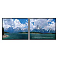 Advantus Goals Panorama Framed Prints Pack - 30" Width x 24" Height - Black Frame